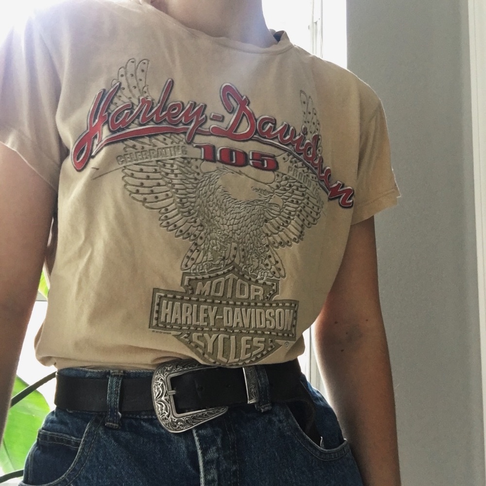 Tan Harley Davidson Shirt